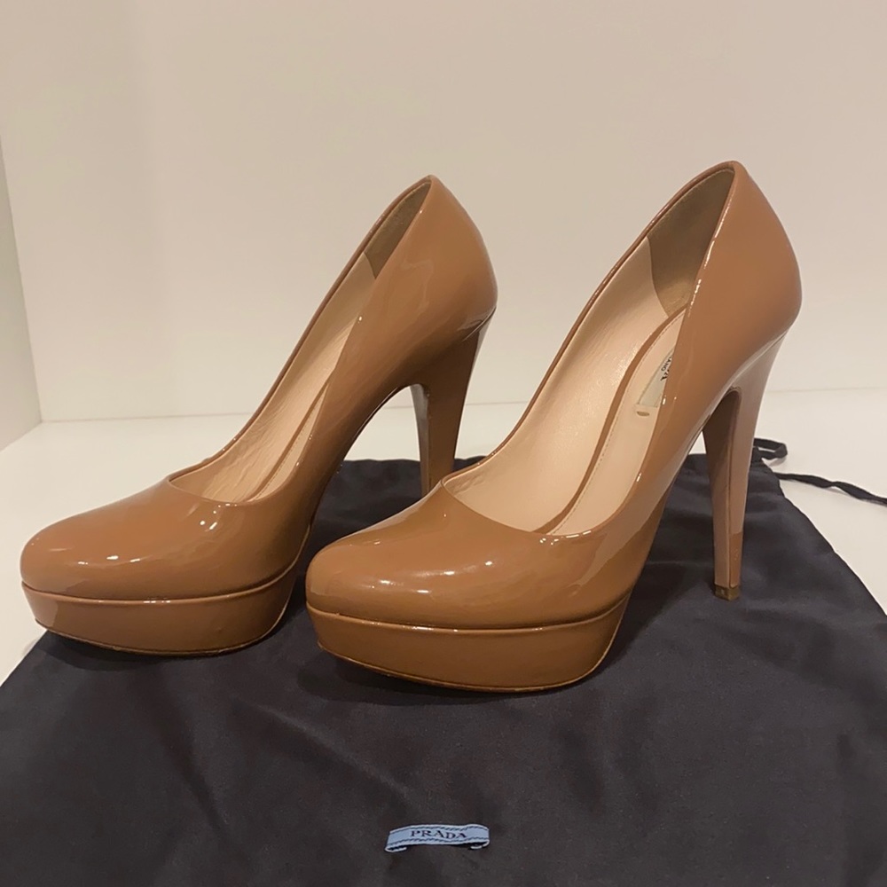 Authentic Prada platform stilettos